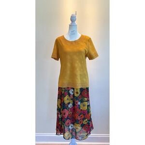 LuLaRoe Madison Skirt with Matching Gold Colored top